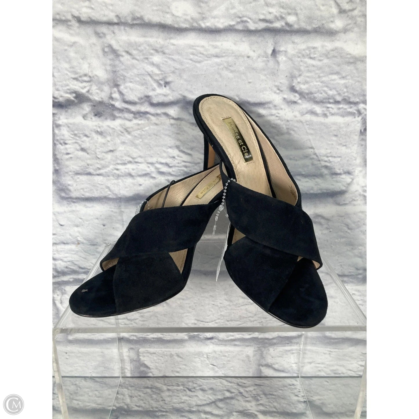 Sandals Heels Stiletto By Louise Et Cie In Black, Size: 6.5