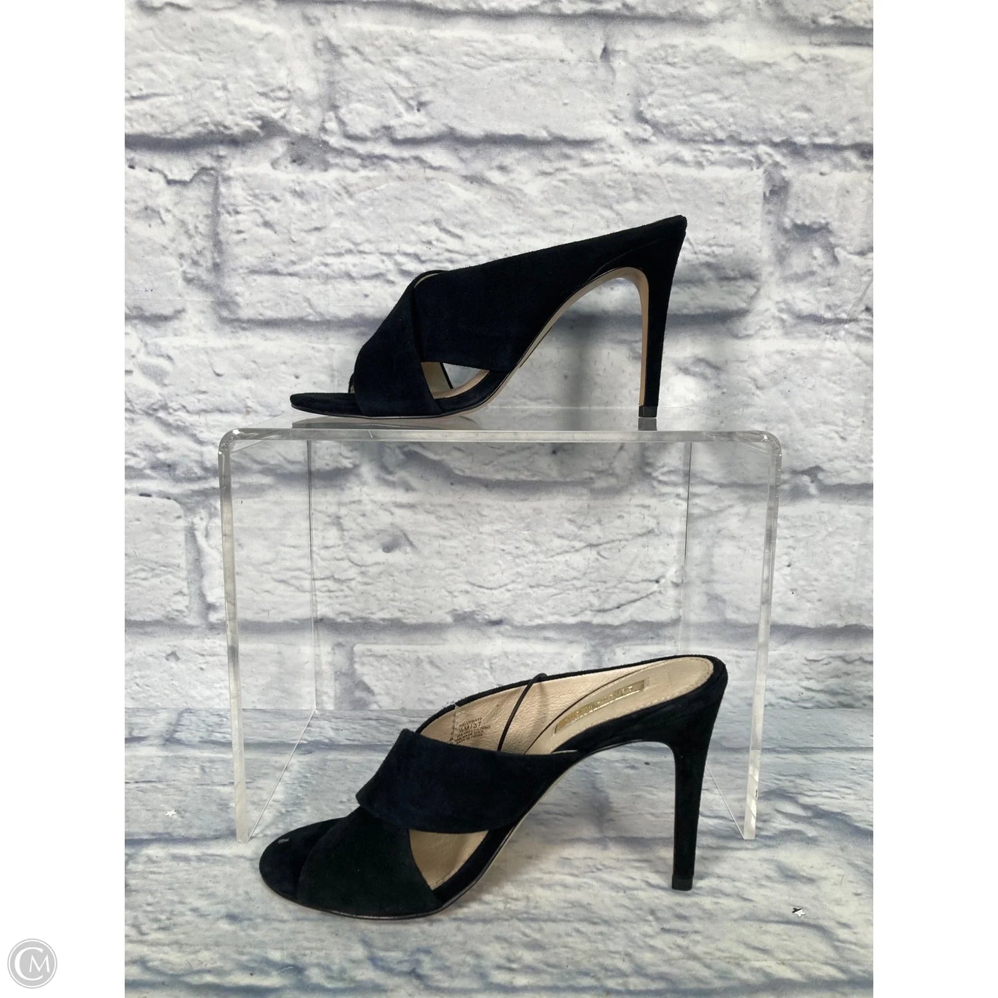 Sandals Heels Stiletto By Louise Et Cie In Black, Size: 6.5