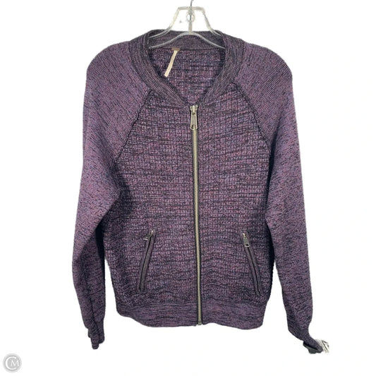 Sweatshirt Collar By Free People In Black & Purple, Size: S