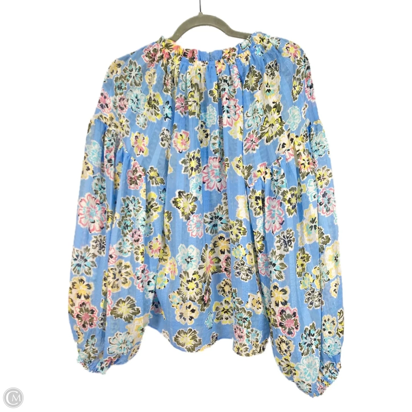 Top Long Sleeve By Clothes Mentor In Blue & Green, Size: M