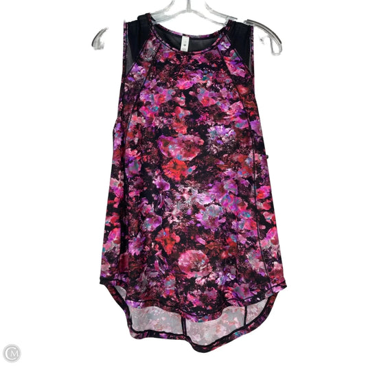 Athletic Tank Top By Lululemon In Black & Purple, Size: M