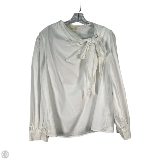 Top Long Sleeve By Maeve In White, Size: M