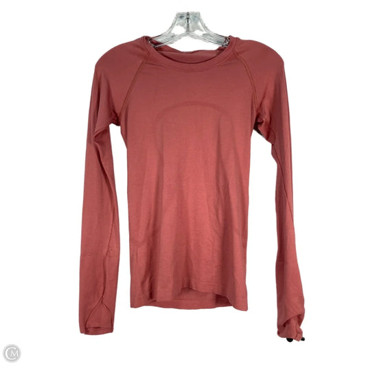 Athletic Top Long Sleeve Crewneck By Lululemon In Pink, Size: S