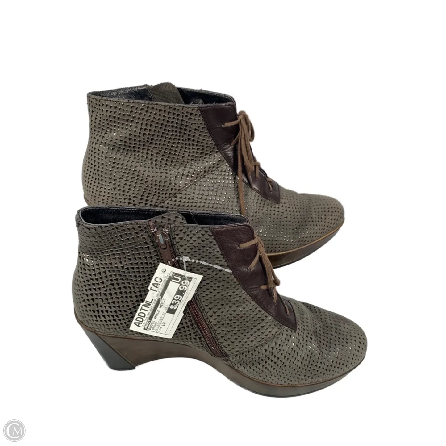 Boots Ankle Heels By Naot In Brown, Size: 10