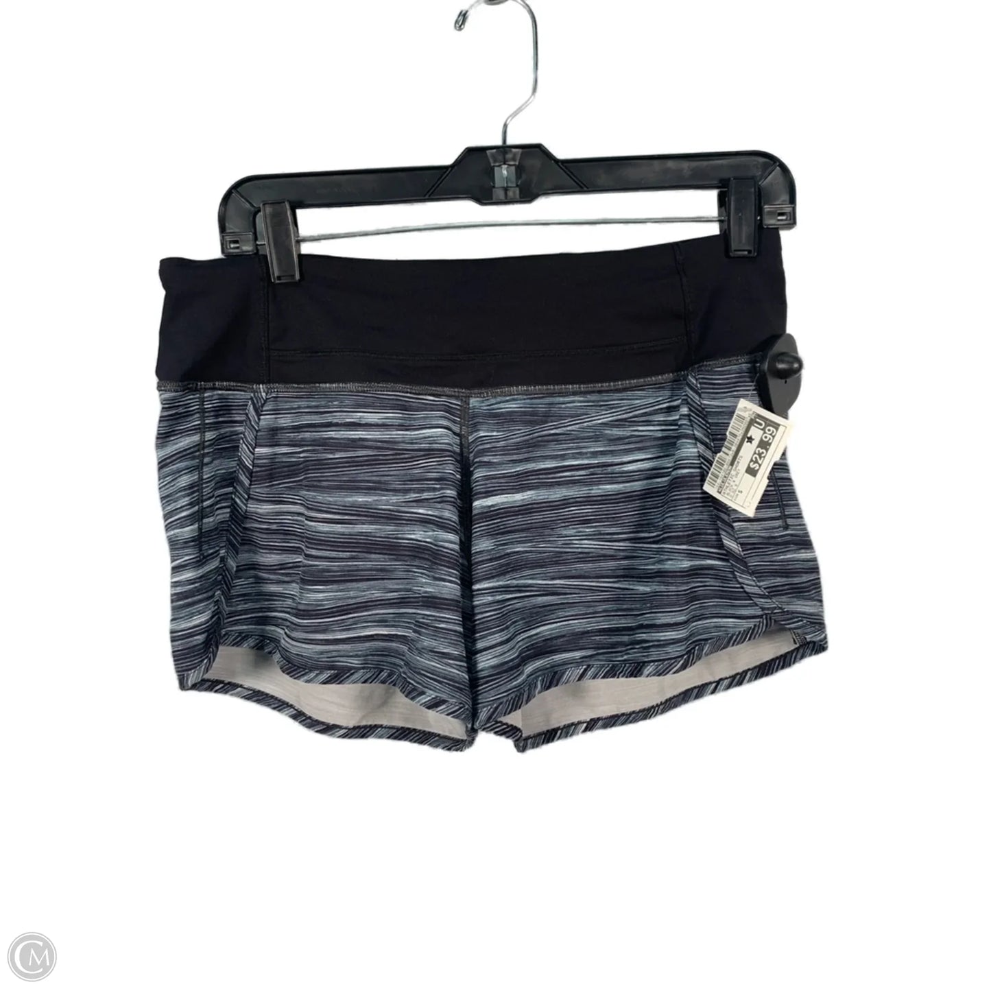 Athletic Shorts By Lululemon In Black & Grey, Size: S