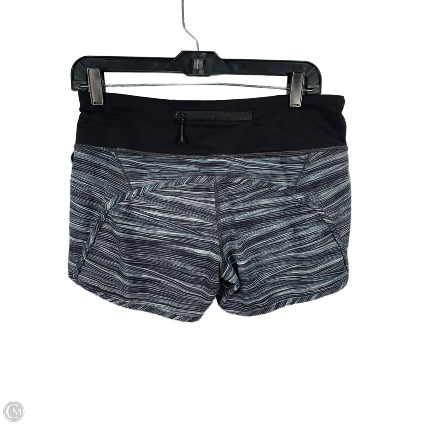 Athletic Shorts By Lululemon In Black & Grey, Size: S