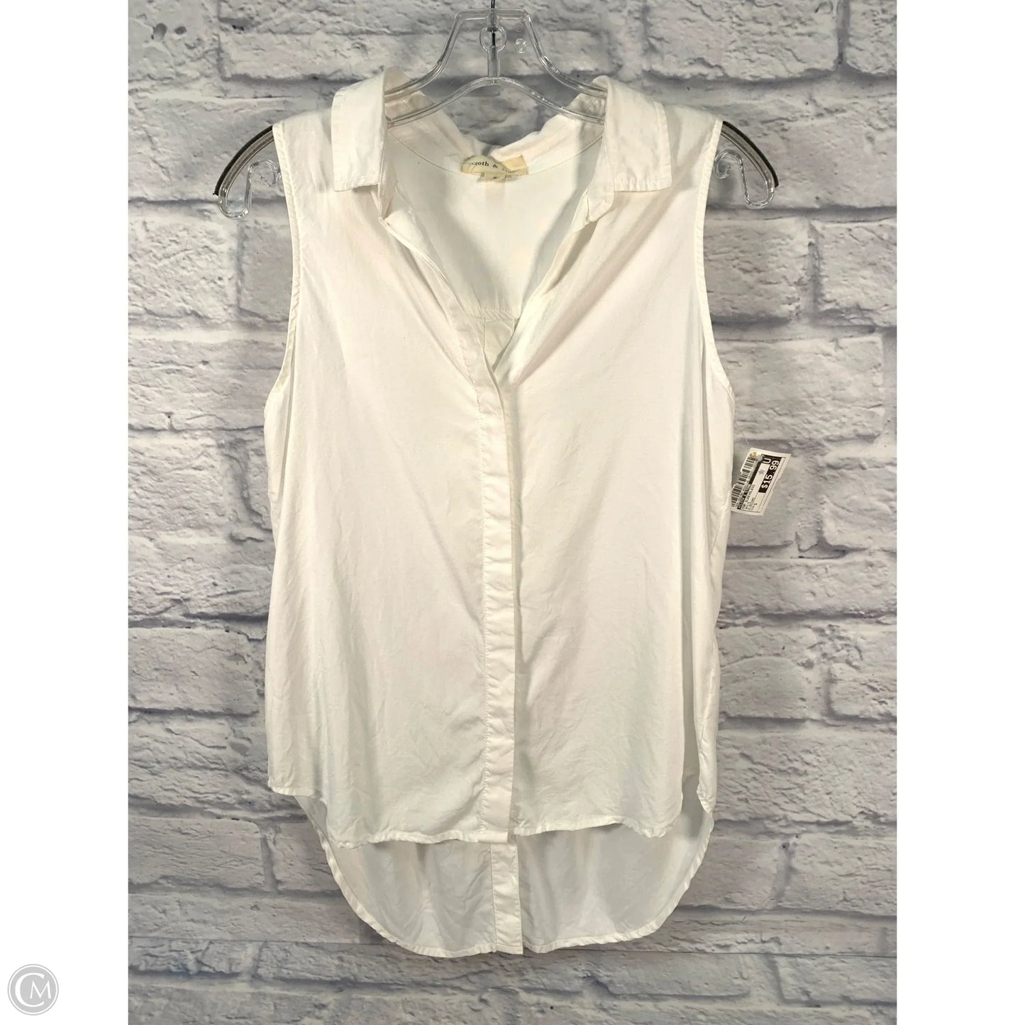 Top Sleeveless By Cloth & Stone In White, Size: S
