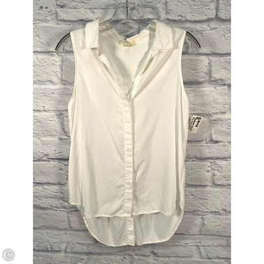 Top Sleeveless By Cloth & Stone In White, Size: S