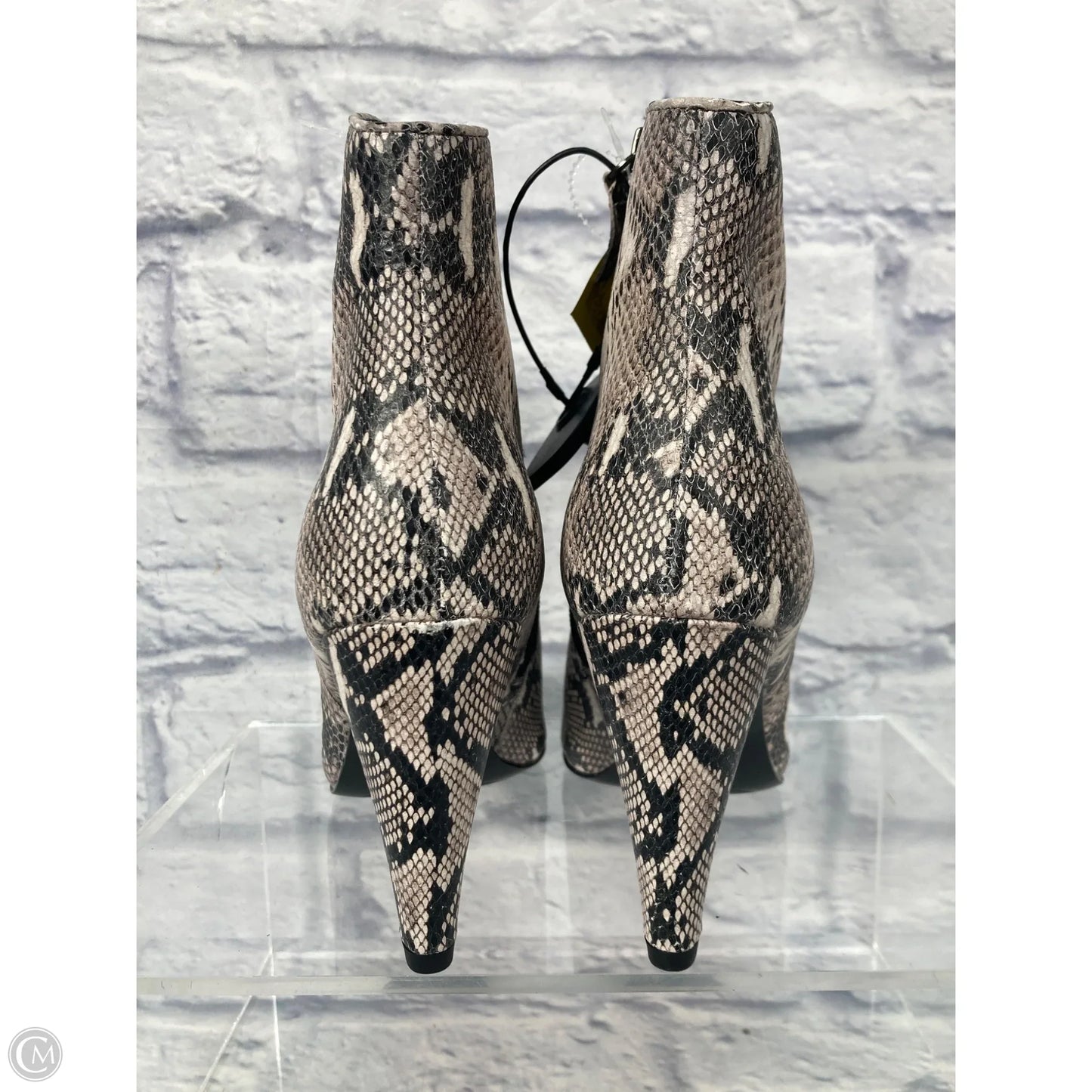 Boots Ankle Heels By Halogen In Snakeskin Print, Size: 9.5