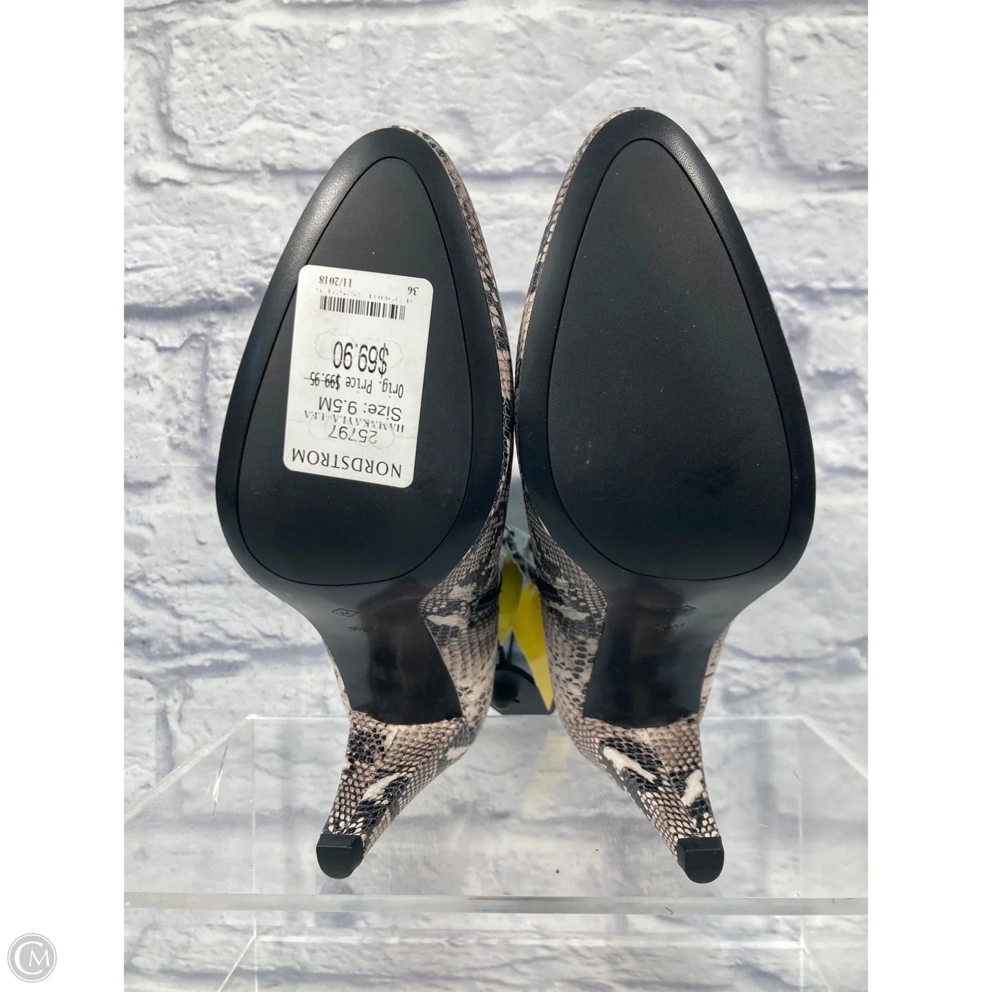 Boots Ankle Heels By Halogen In Snakeskin Print, Size: 9.5