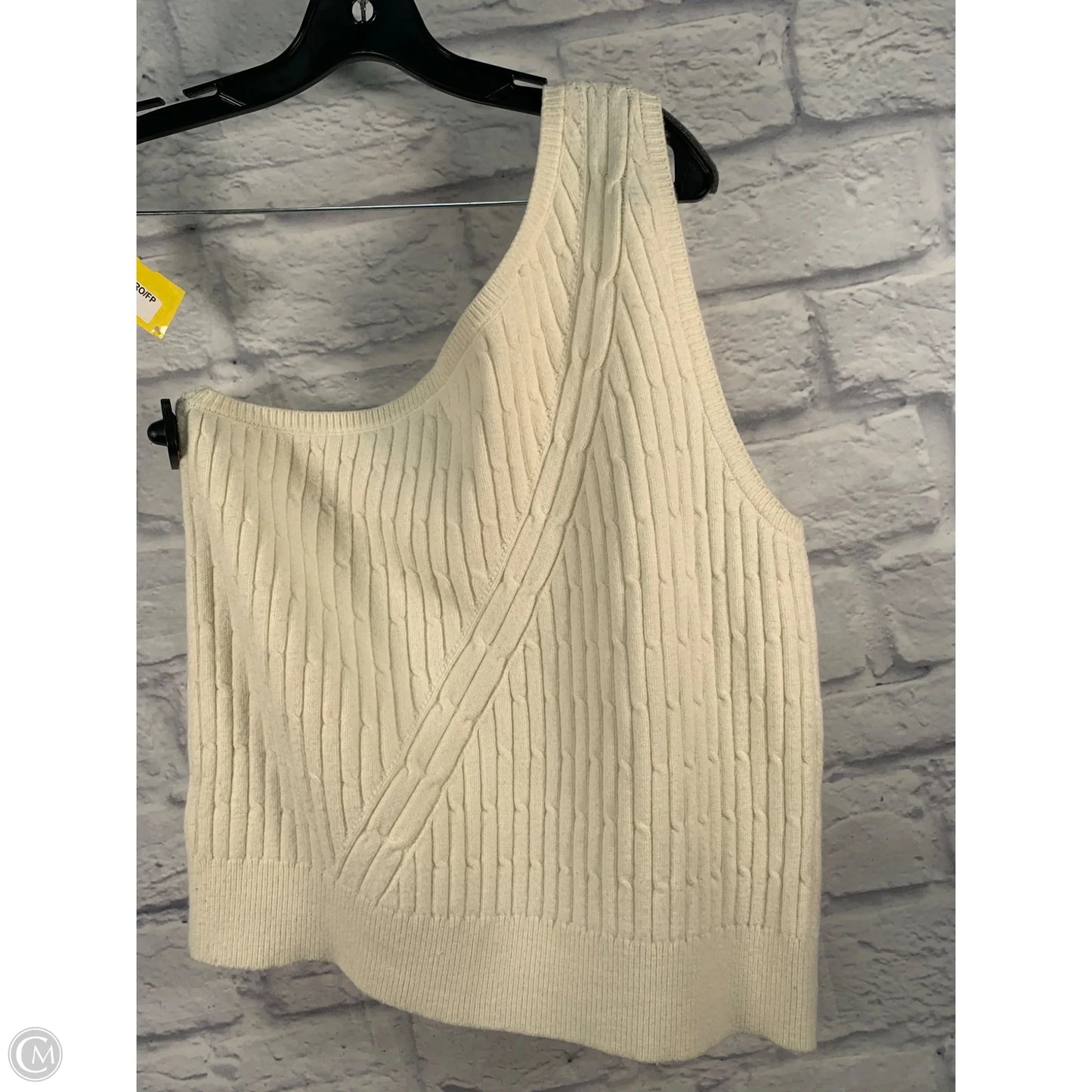 Vest Sweater By Maeve In Cream, Size: Xl