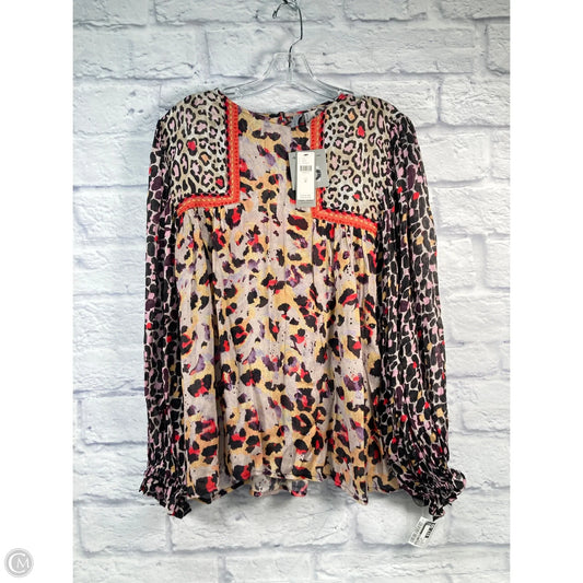 Blouse Long Sleeve By Blank London In Blue & Grey, Size: M