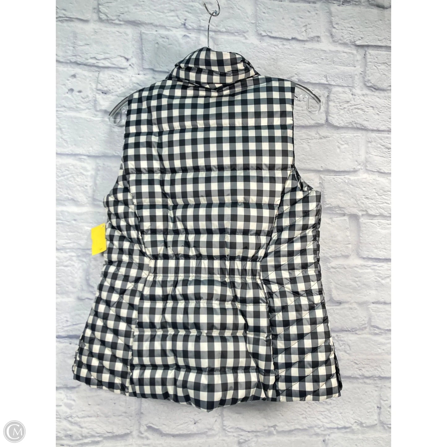 Vest Puffer & Quilted By Talbots In Black & Cream, Size: S