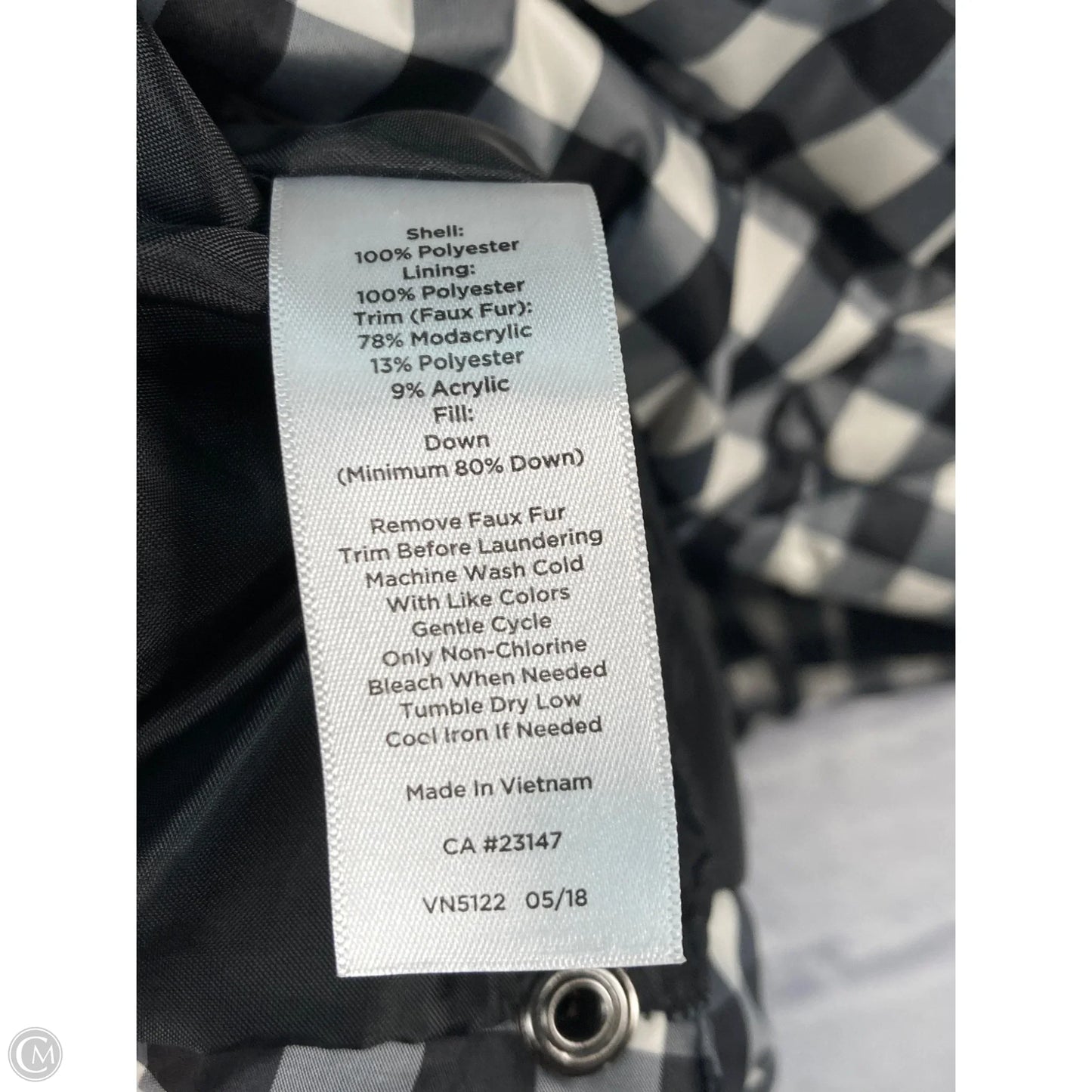 Vest Puffer & Quilted By Talbots In Black & Cream, Size: S