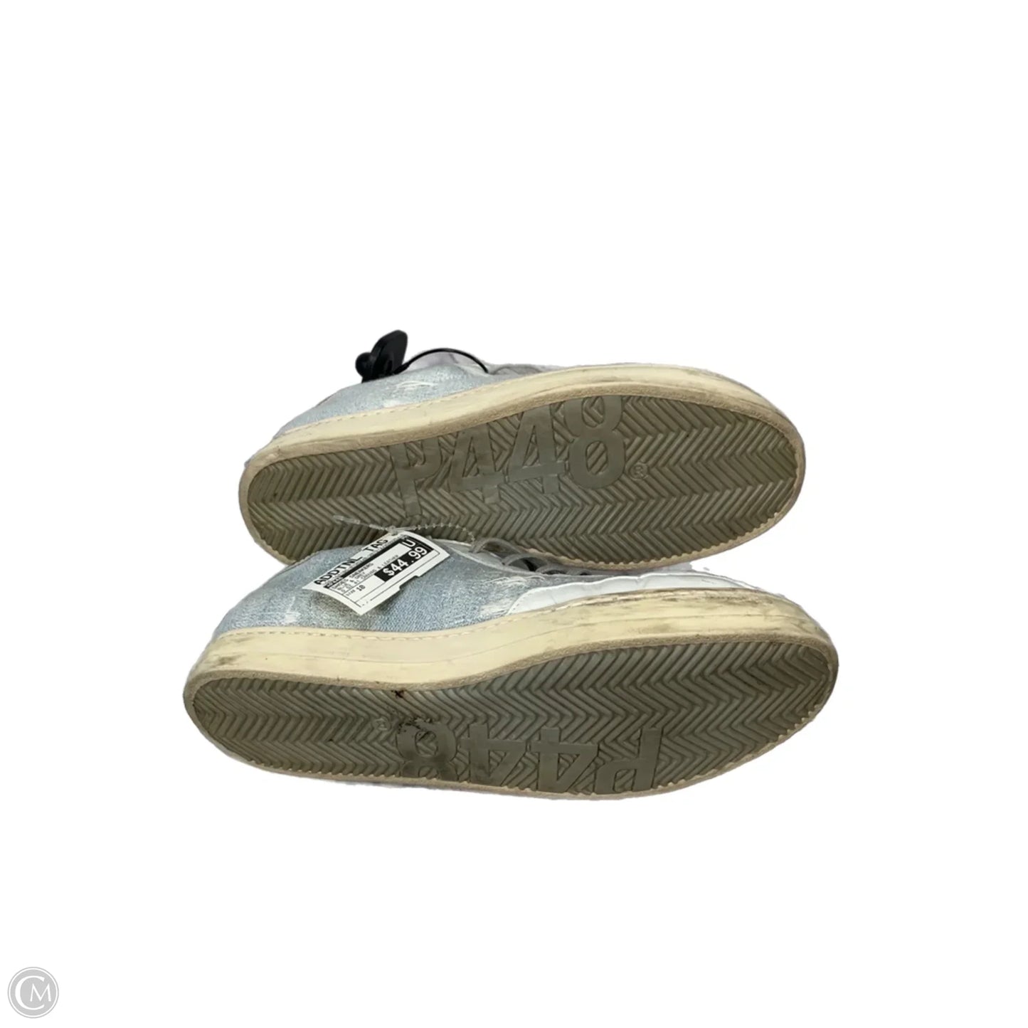 Shoes Sneakers By P448 In Blue & Grey, Size: 10