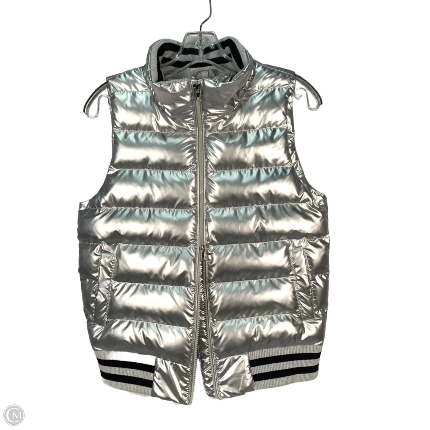 Vest Puffer & Quilted By Clothes Mentor In Silver, Size: Xs