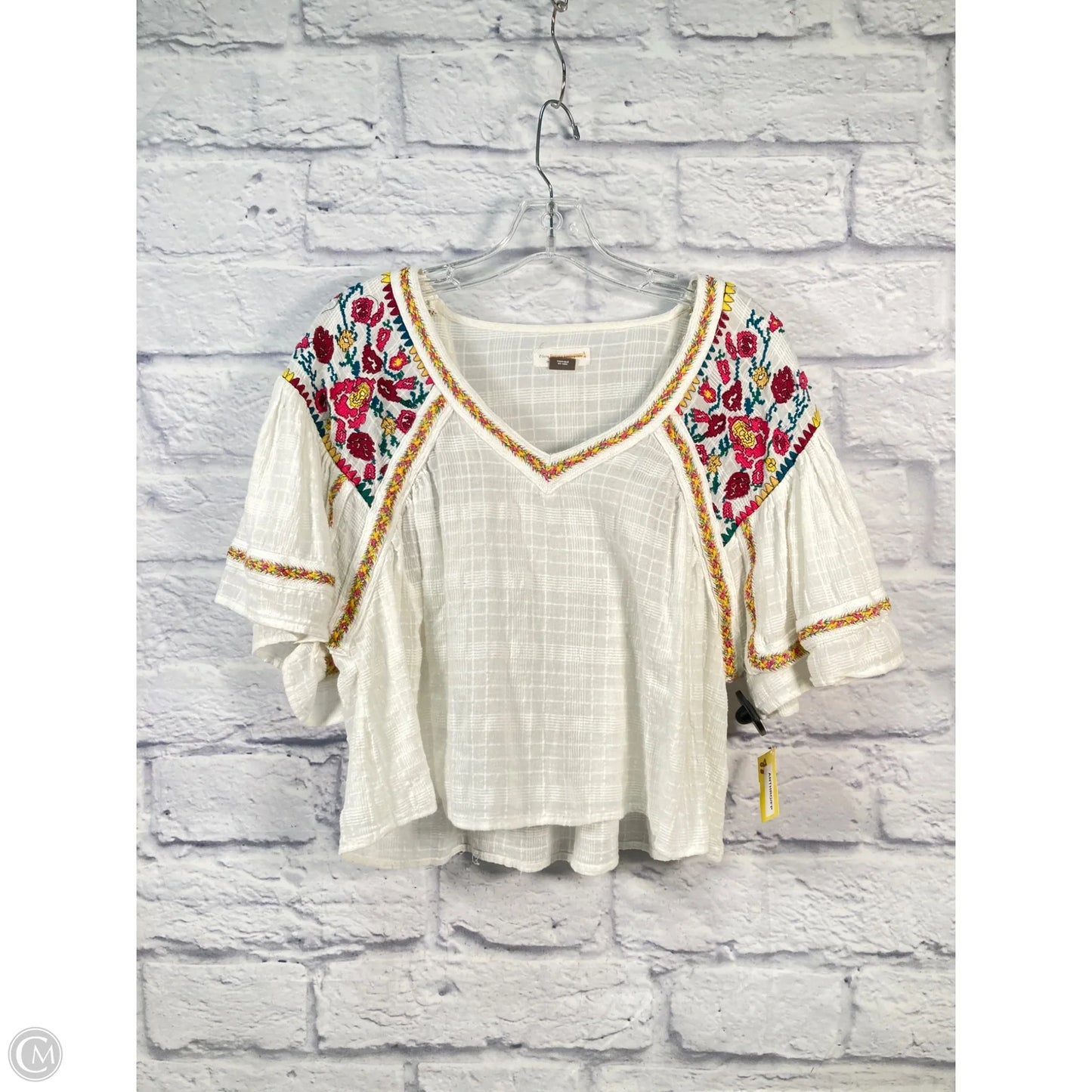 Top Short Sleeve By Pilcro In Green & White, Size: Xs