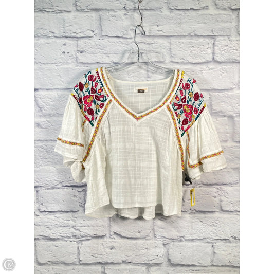 Top Short Sleeve By Pilcro In Green & White, Size: Xs