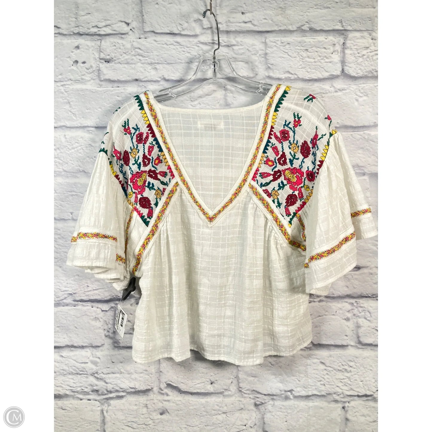 Top Short Sleeve By Pilcro In Green & White, Size: Xs