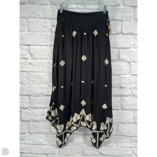 Skirt Midi By Floreat In Black & Cream, Size: 4