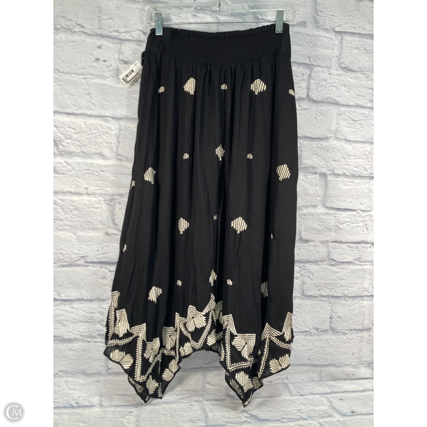 Skirt Midi By Floreat In Black & Cream, Size: 4