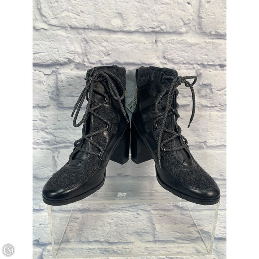 Boots Ankle Heels By Clothes Mentor In Black, Size: 8.5