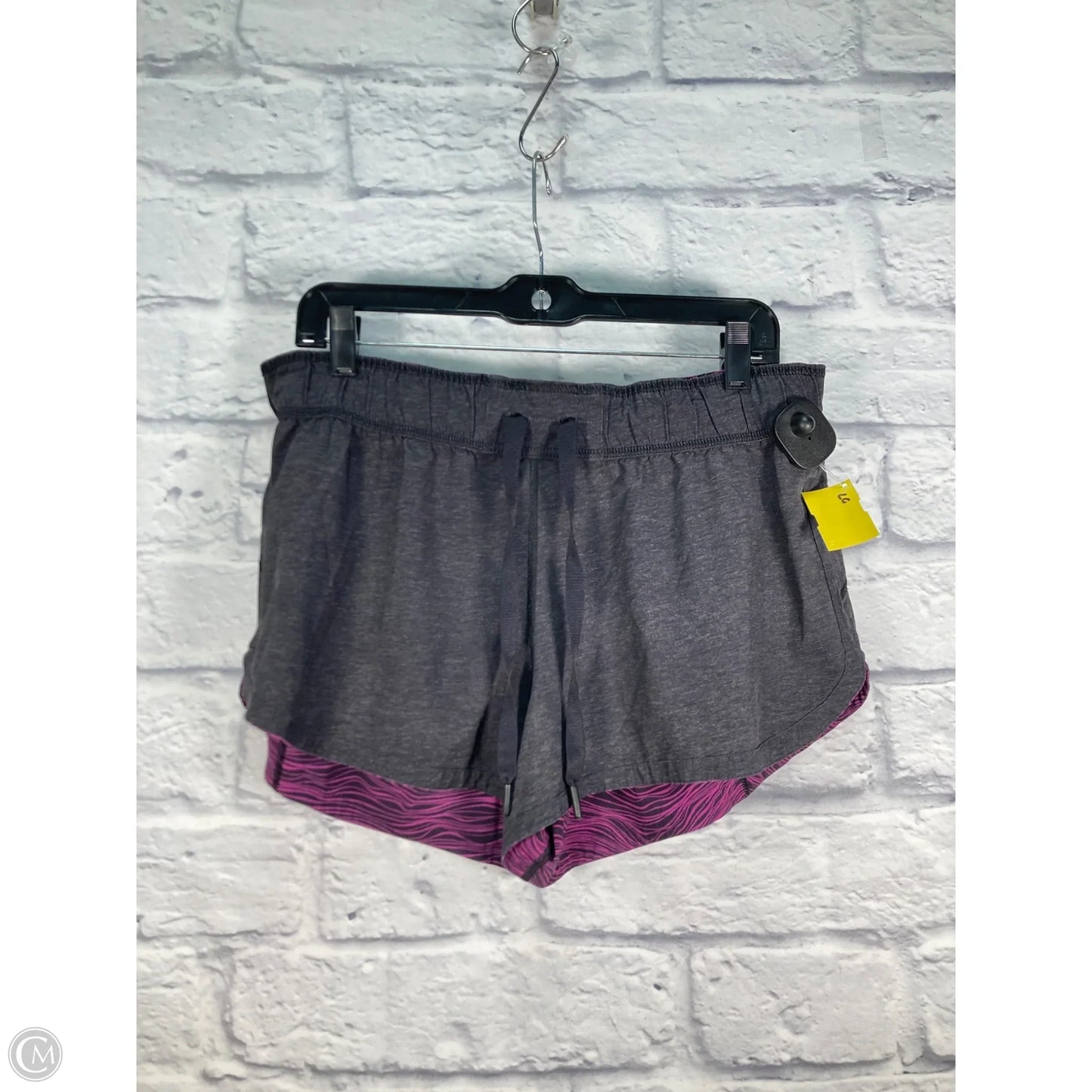 Athletic Shorts By Lululemon In Grey & Purple, Size: L