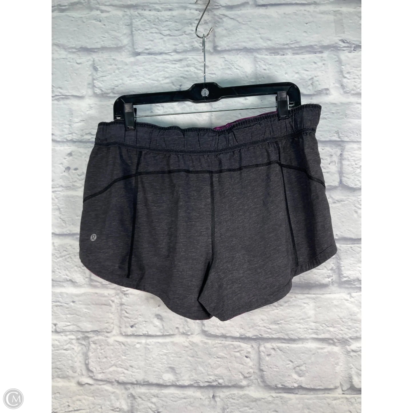Athletic Shorts By Lululemon In Grey & Purple, Size: L