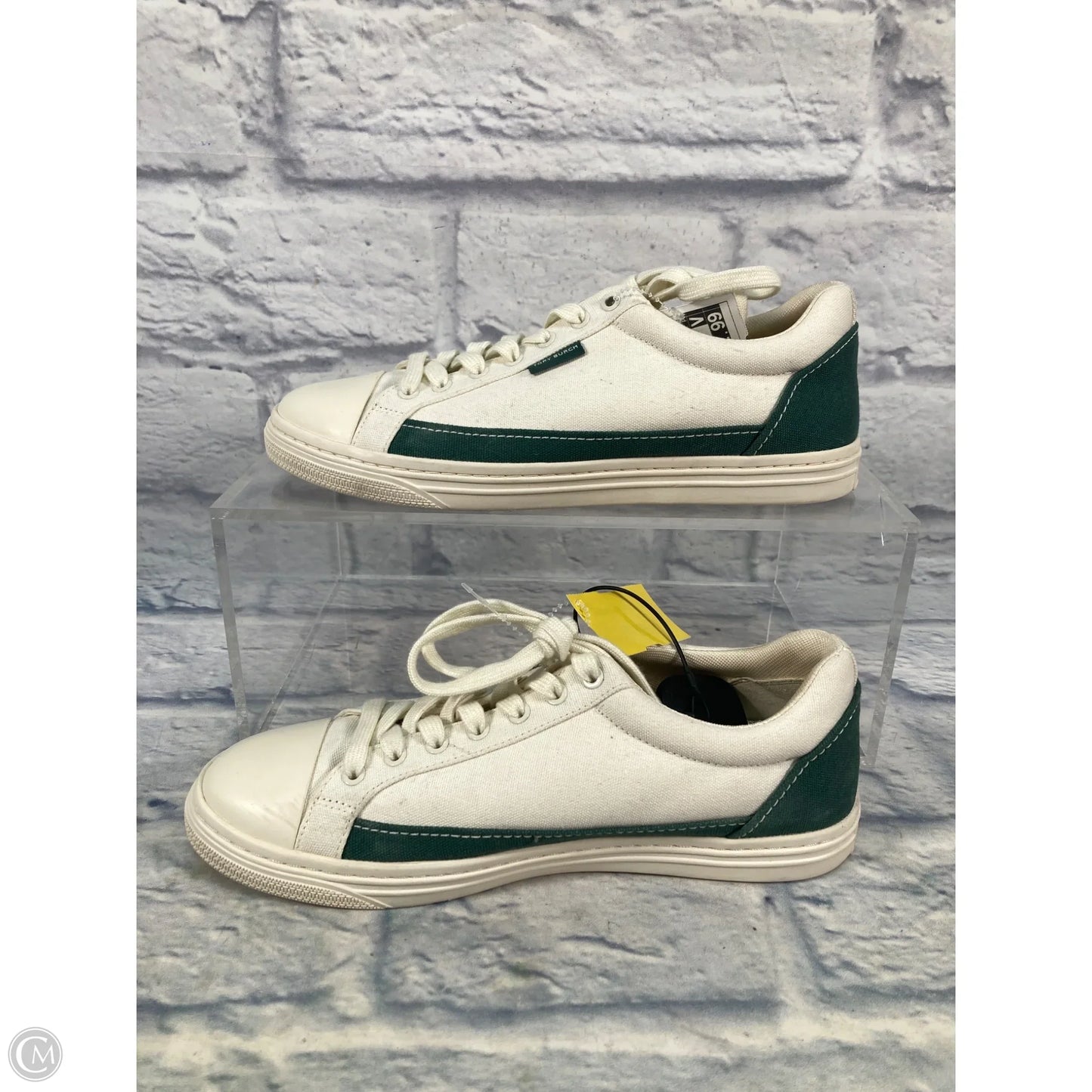 Shoes Designer By Tory Burch In Green & White, Size: 9.5