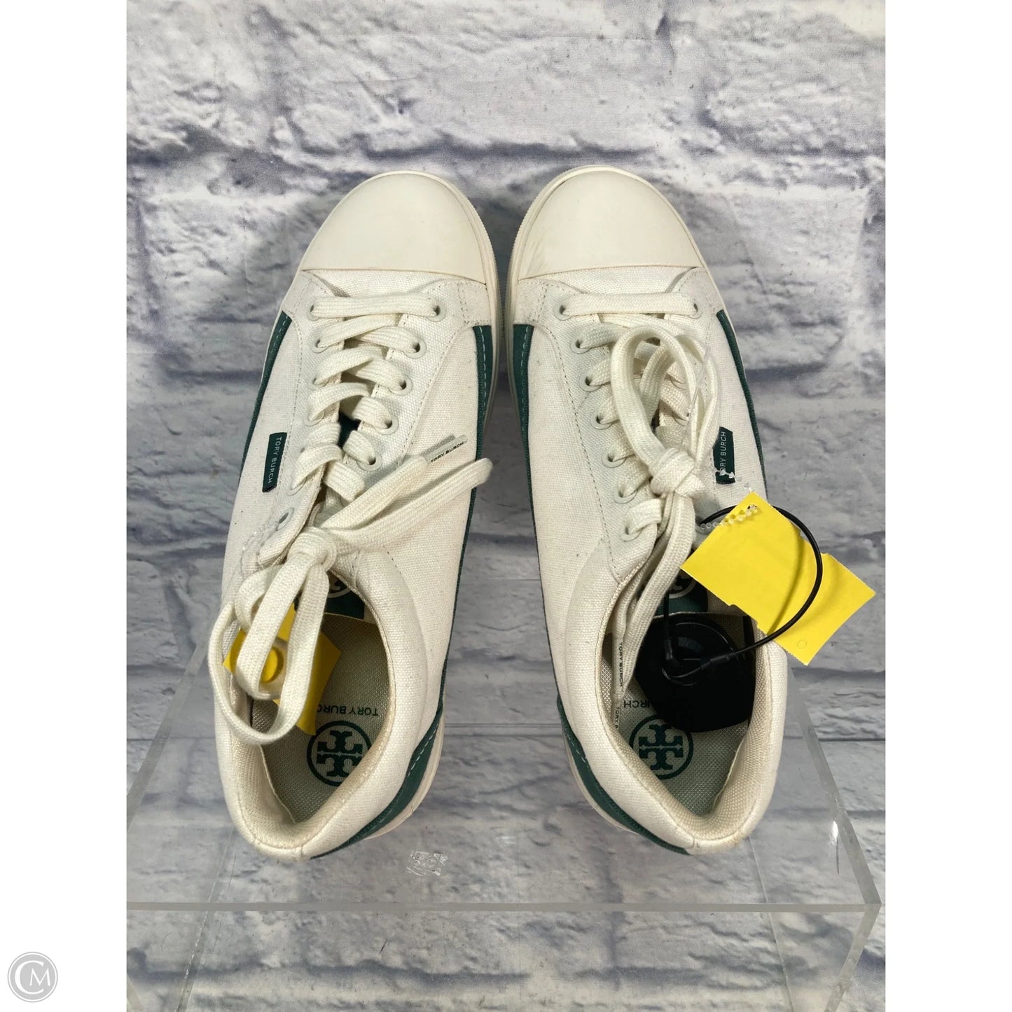 Shoes Designer By Tory Burch In Green & White, Size: 9.5