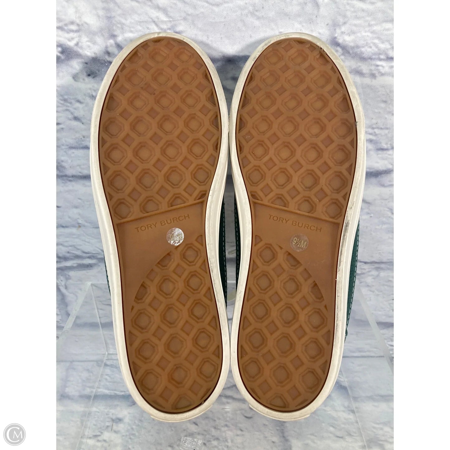 Shoes Designer By Tory Burch In Green & White, Size: 9.5