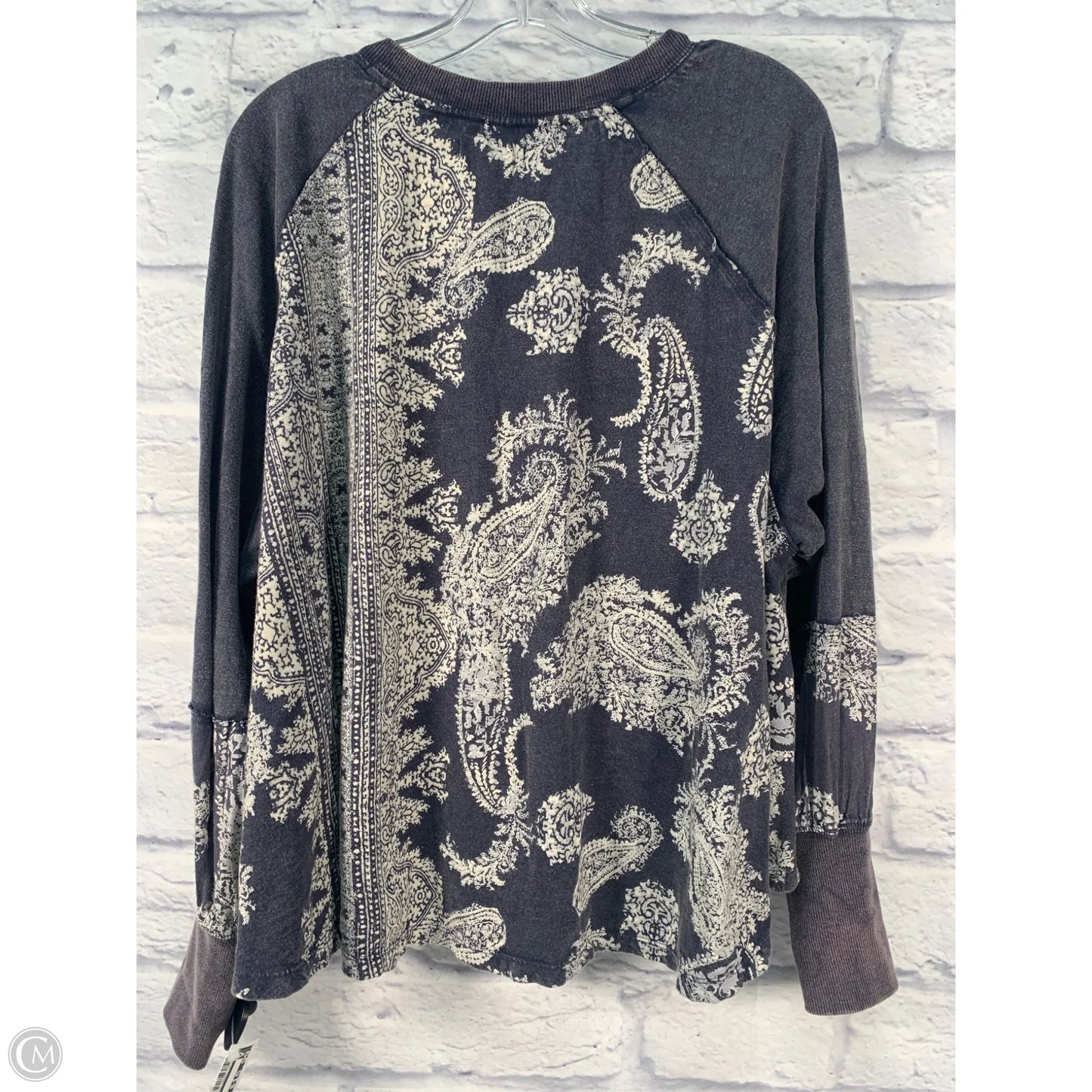 Top Long Sleeve By We The Free In Blue & Cream, Size: Xs