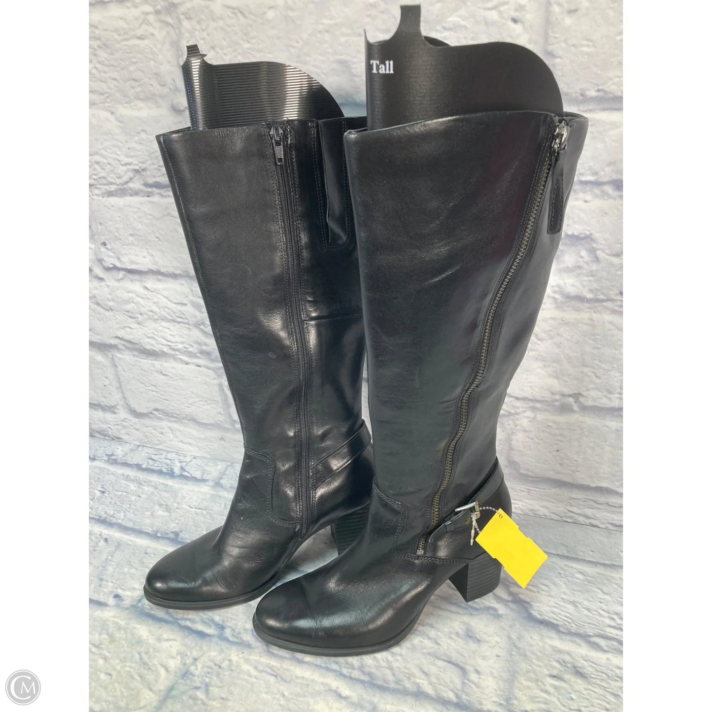 Boots Knee Heels By Ecco In Black, Size: 6