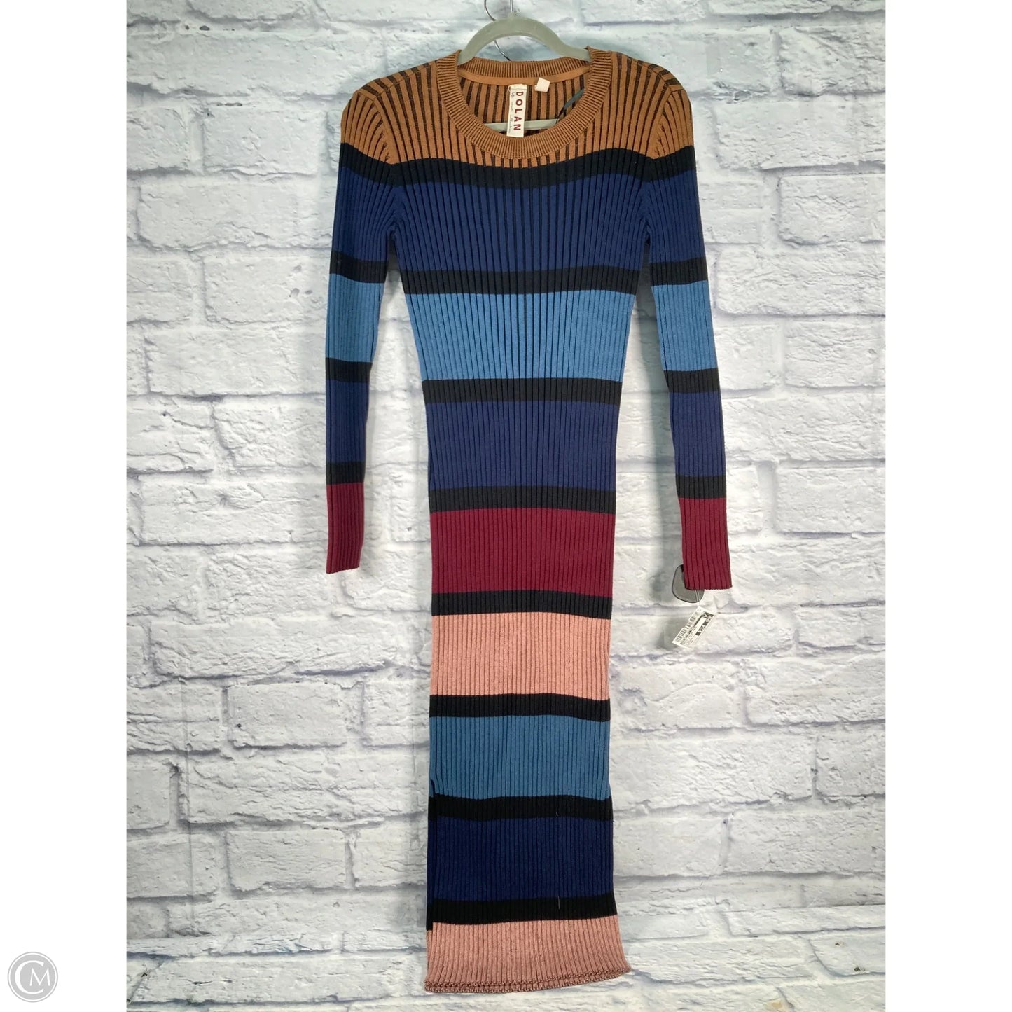 Dress Casual Maxi By Dolan Left Coast In Black & Blue, Size: Xs