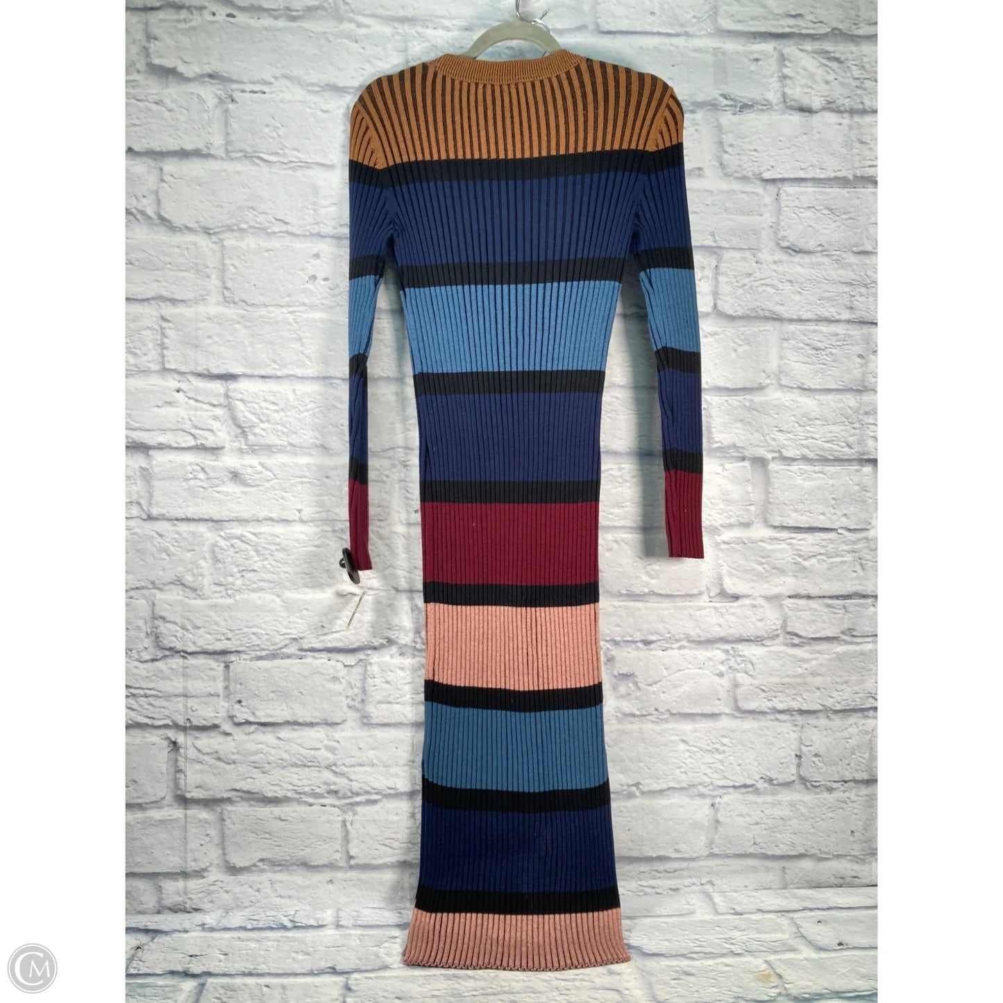 Dress Casual Maxi By Dolan Left Coast In Black & Blue, Size: Xs