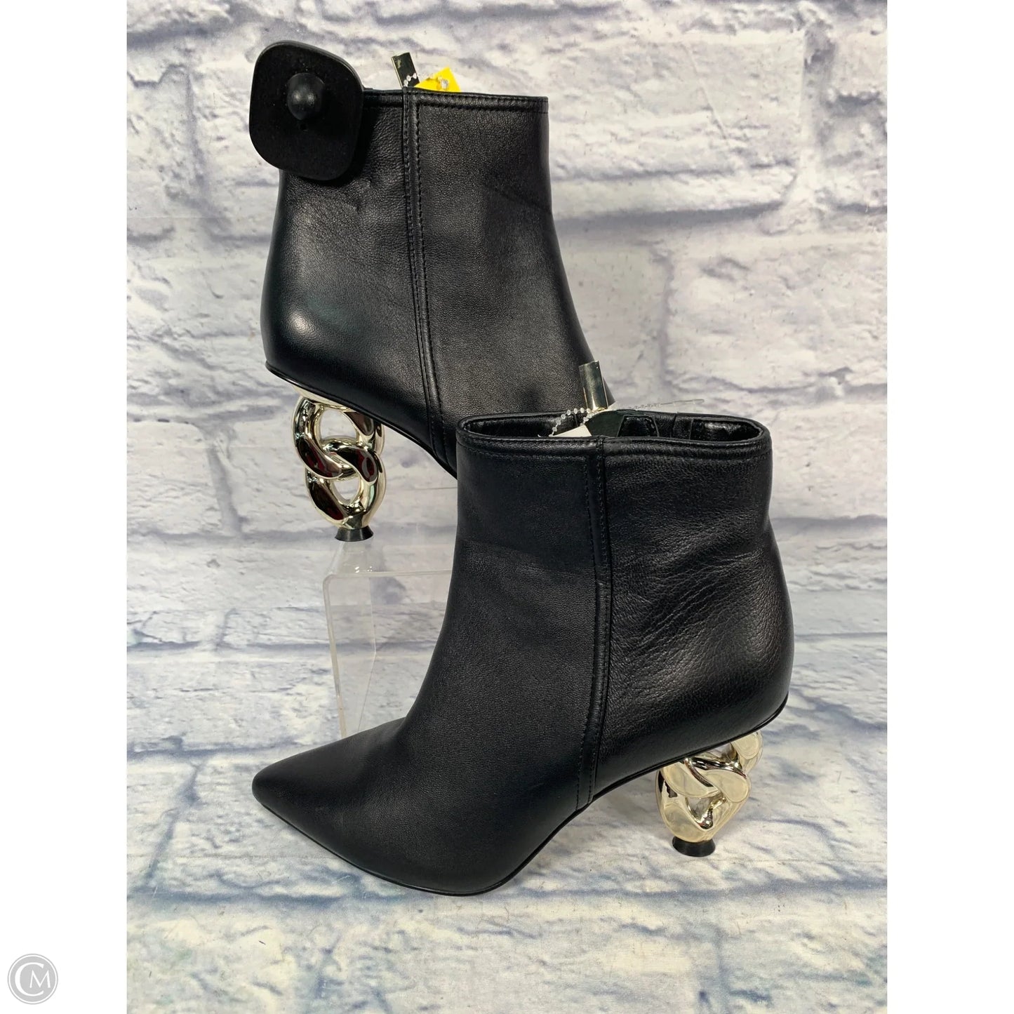 Boots Ankle Heels By White House Black Market In Black & Gold, Size: 7.5