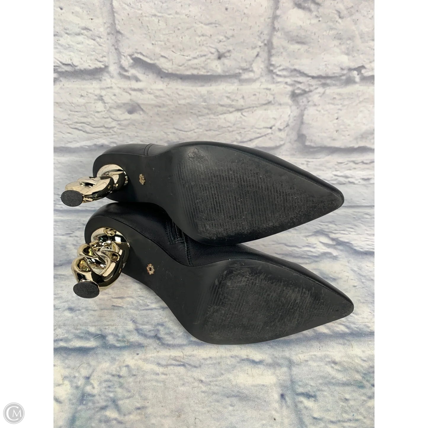 Boots Ankle Heels By White House Black Market In Black & Gold, Size: 7.5