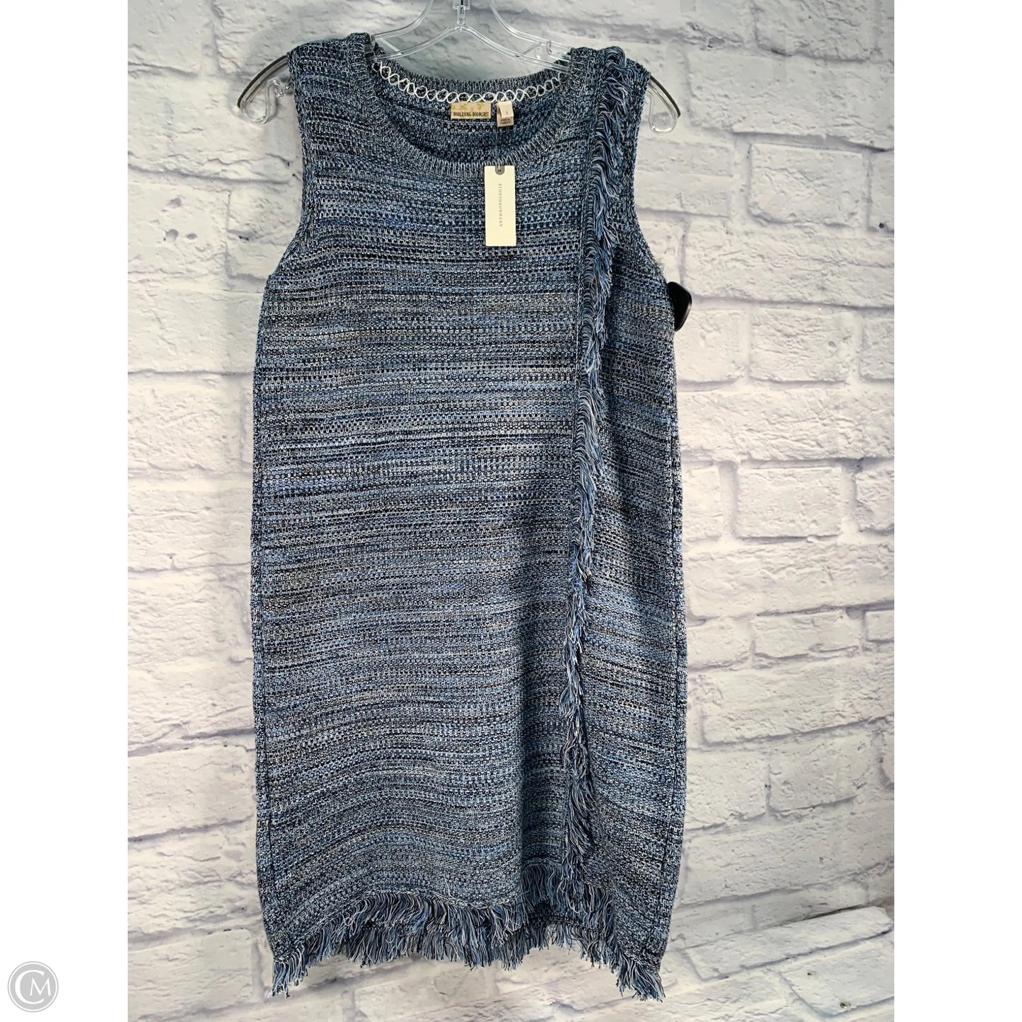 Dress Sweater By Holding Horses In Black & Blue, Size: S