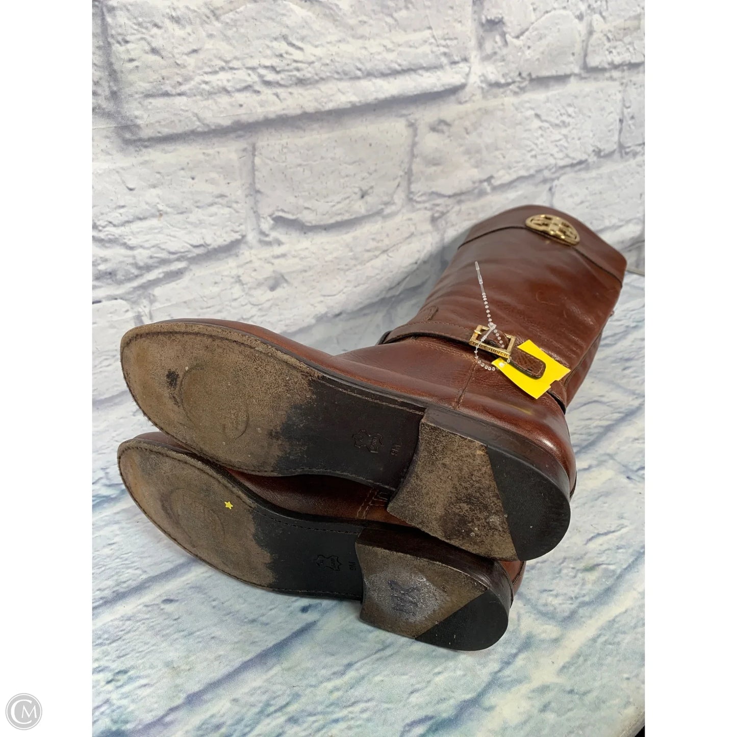 Boots Designer By Tory Burch In Brown, Size: 9