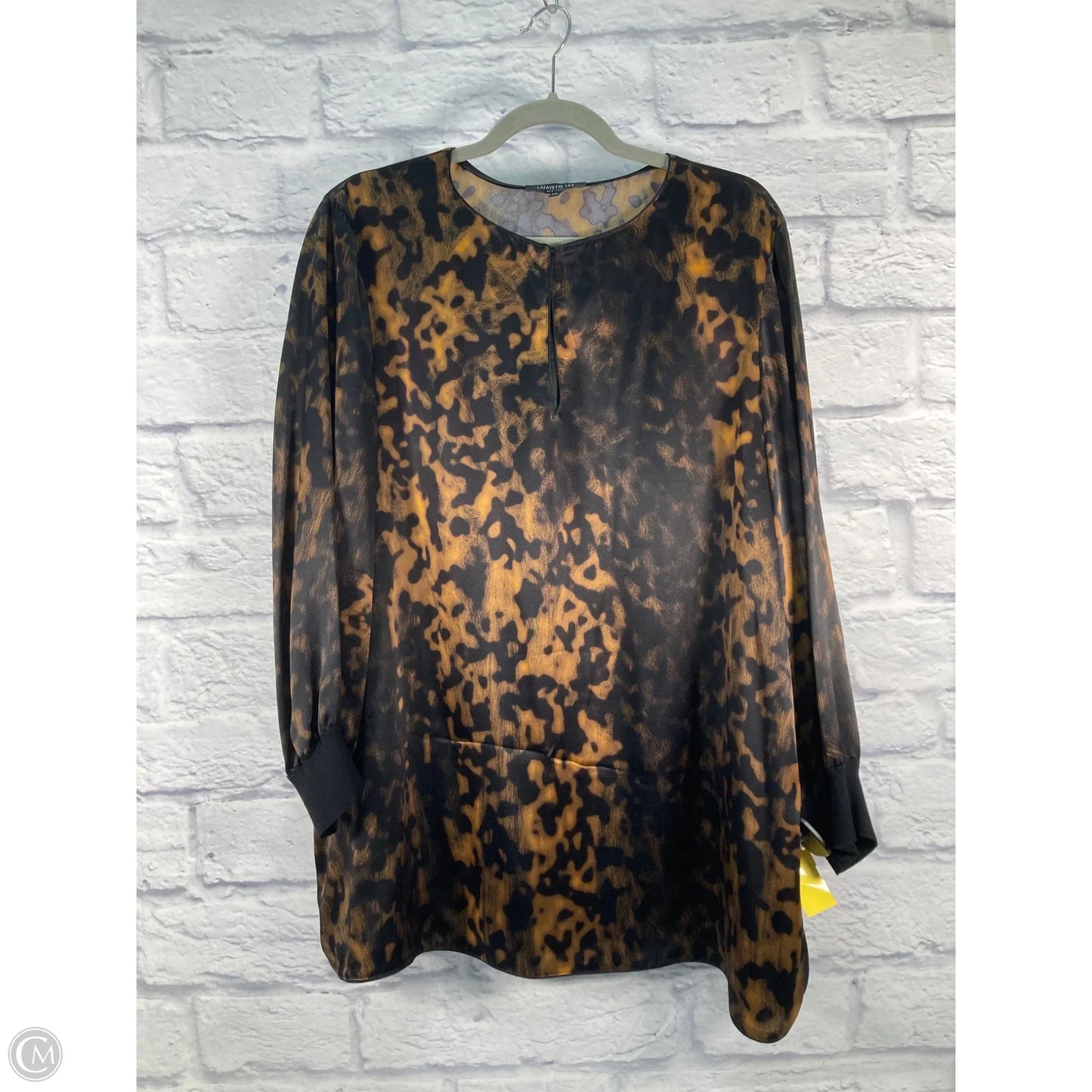 Blouse Designer By Lafayette 148 In Animal Print, Size: Xxl