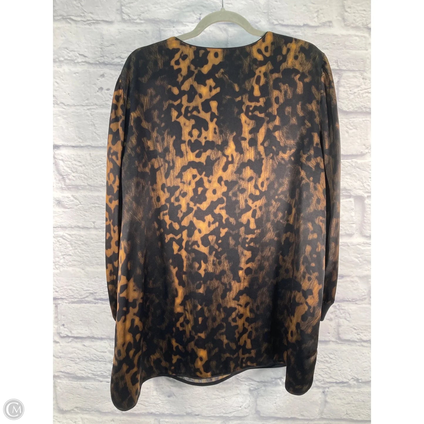 Blouse Designer By Lafayette 148 In Animal Print, Size: Xxl