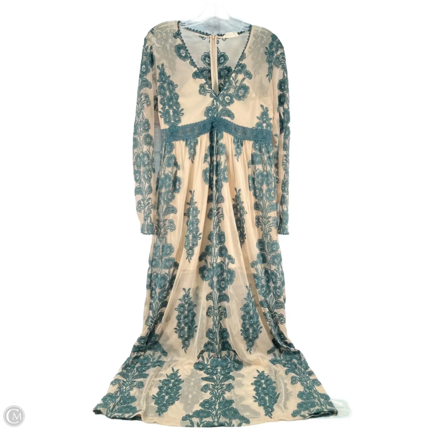 Dress Party Long By Altard State In Green & Tan, Size: M