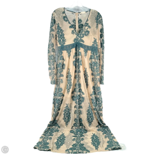 Dress Party Long By Altard State In Green & Tan, Size: M