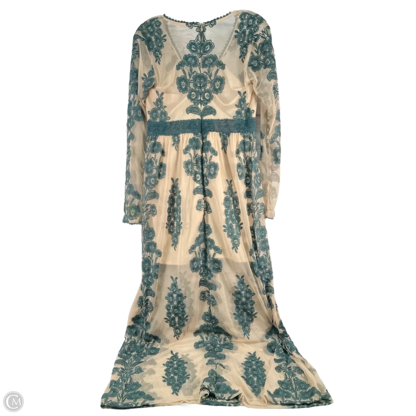 Dress Party Long By Altard State In Green & Tan, Size: M