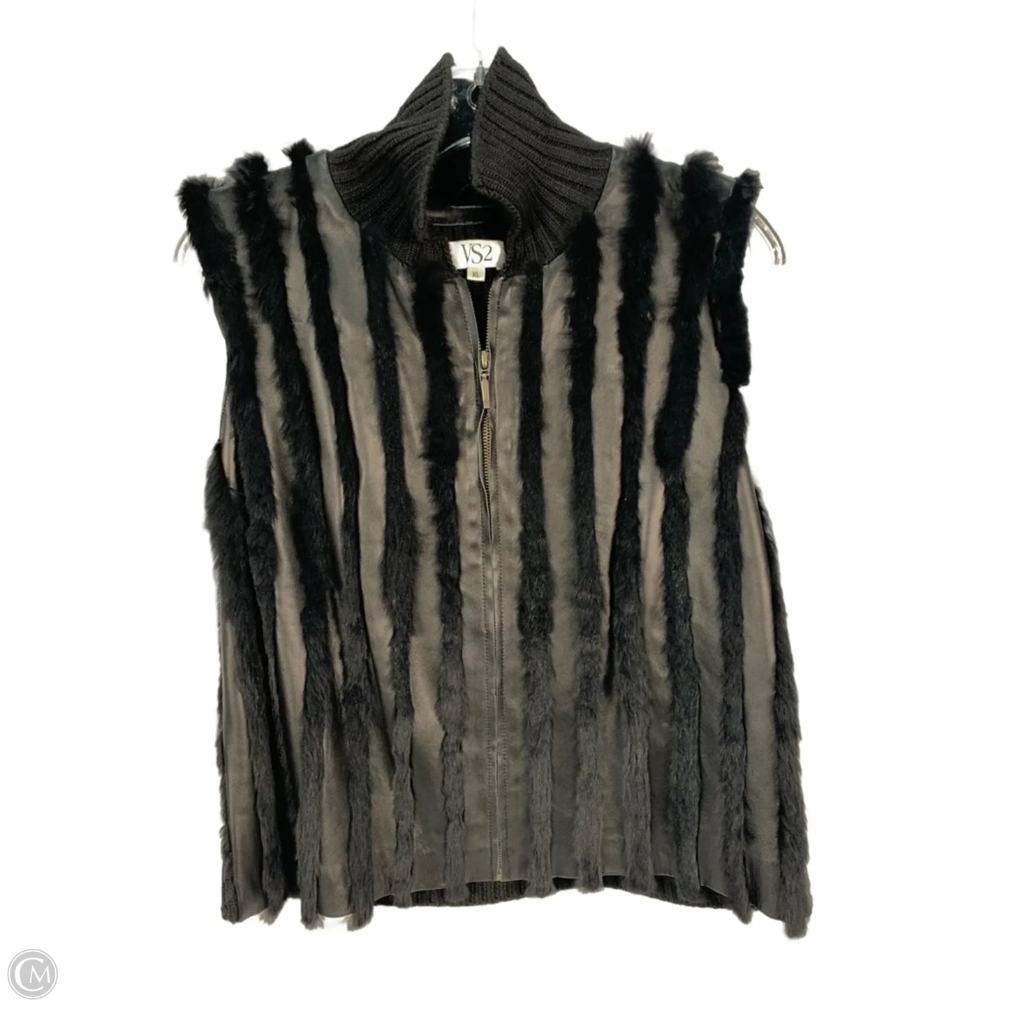 Vest Sweater By Clothes Mentor In Black, Size: Xl