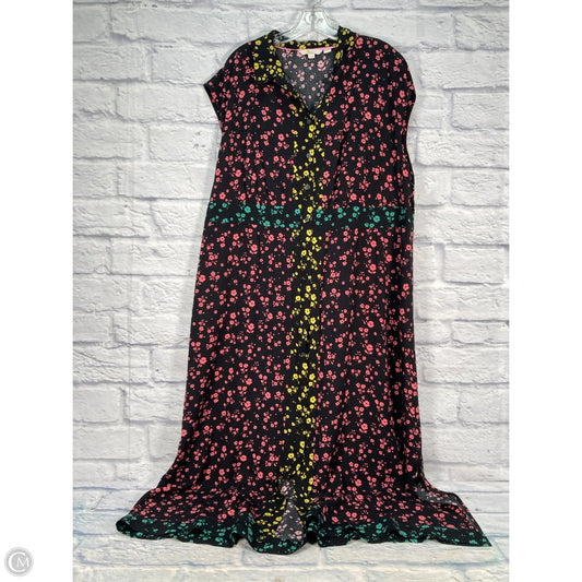 Dress Casual Maxi By Boden In Black & Pink, Size: 2x