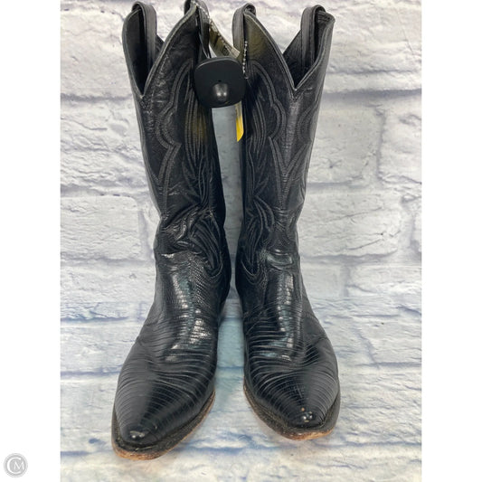 Boots Western By Justin In Black, Size: 7.5