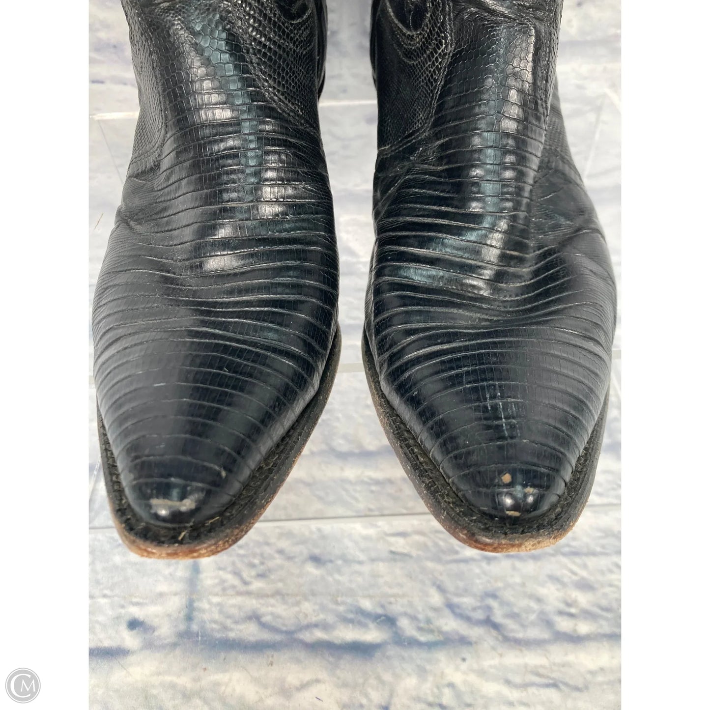 Boots Western By Justin In Black, Size: 7.5