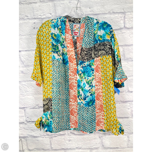 Blouse Short Sleeve By Johnny Was In Multi-colored, Size: S