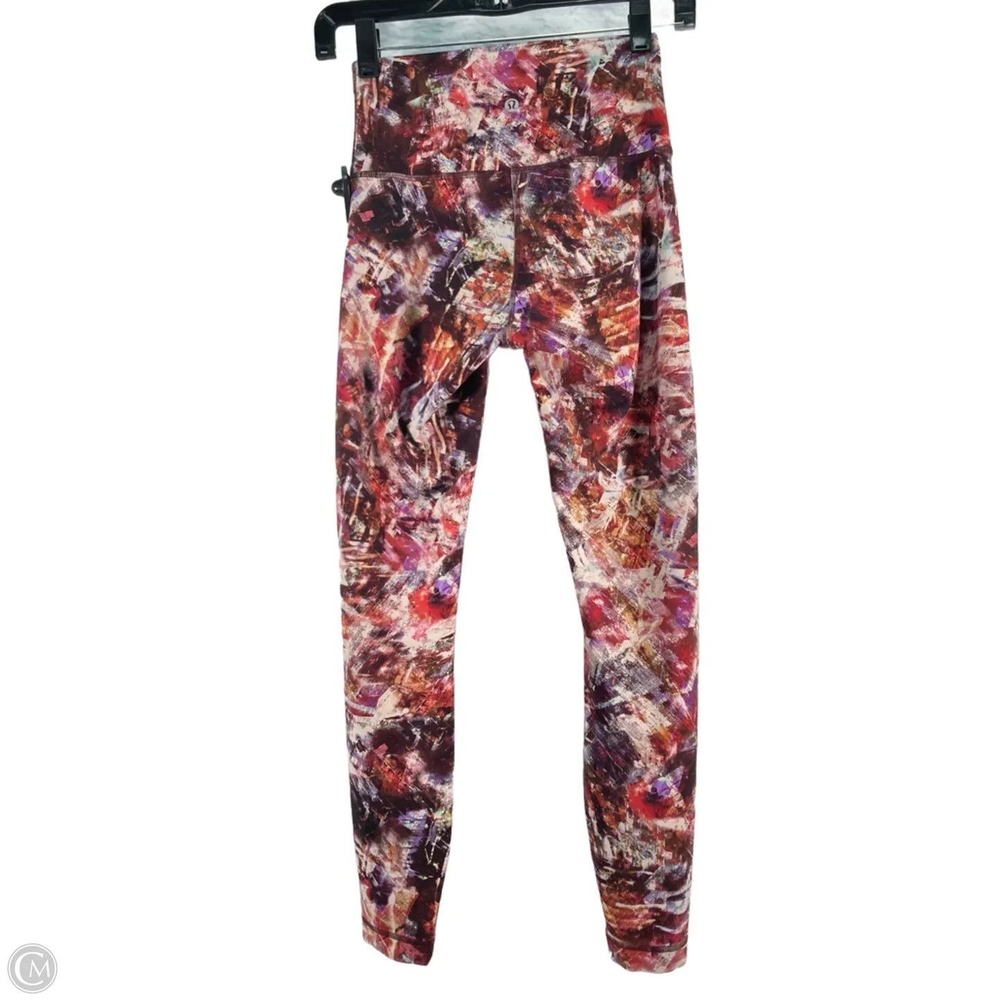 Athletic Leggings By Lululemon In Purple & White, Size: S